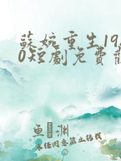 苏婉重生1980短剧免费观看