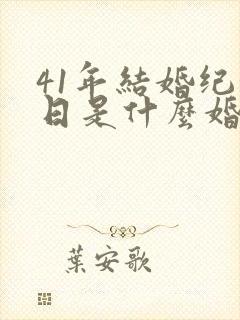 41年结婚纪念日是什么婚