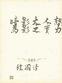 暗影大人想要成为影之实力者在线