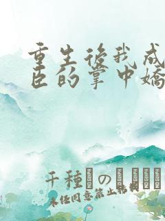 重生后我成了权臣的掌中娇全本免费