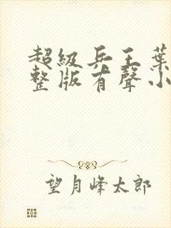 超级兵王叶谦完整版有声小说