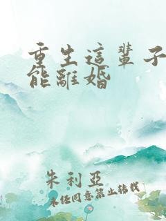 重生这辈子不可能离婚