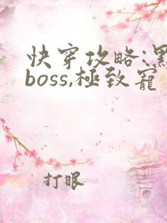 快穿攻略:黑化boss,极致宠