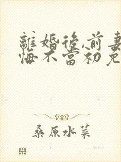 离婚后,前妻她悔不当初免费阅读