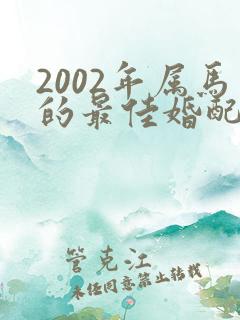 2002年属马的最佳婚配年龄