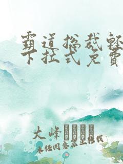 霸道总裁轻轻爱下拉式免费阅读