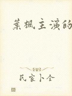 叶枫主演的短剧