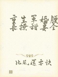 重生军婚腹黑首长撩甜妻全文阅读