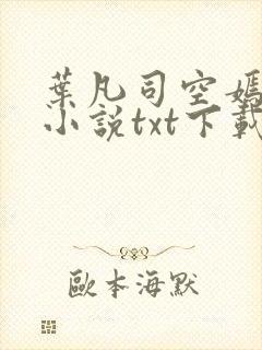 叶凡司空嫣然的小说txt下载