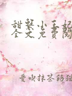 甜系小王妃小说全文免费阅读