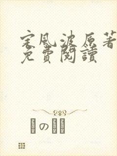 定风波原著小说免费阅读