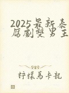 2025最新泰腐剧双男主剧