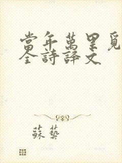 当年万里觅封侯全诗译文