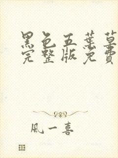 黑色五叶草高清完整版免费在线观看