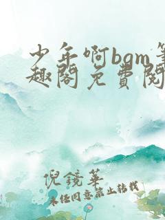 少年啊bgm笔趣阁免费阅读全文下载