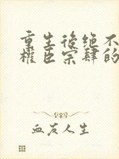 重生后绝不嫁给权臣宗肆的小说