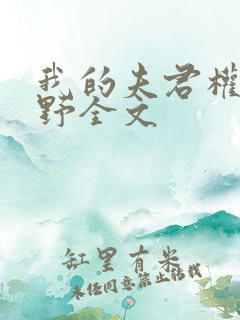 我的夫君权倾朝野全文