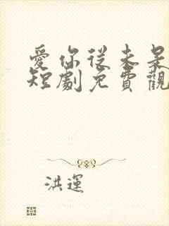 爱你从未是救赎短剧免费观看