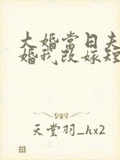 大婚当日夫君逃婚我改嫁短剧哪里可以看