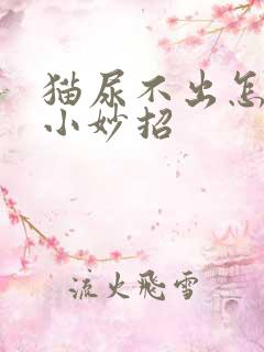 猫尿不出怎么办小妙招