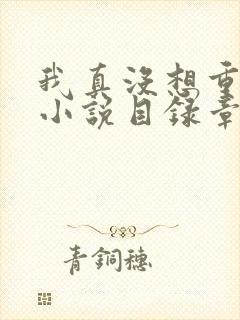 我真没想重生啊小说目录章节