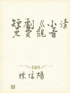 短剧《小清欢》免费观看