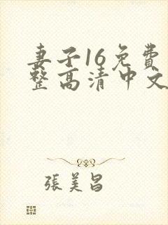 妻子16免费完整高清中文版电视剧
