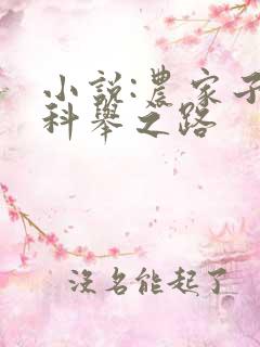 小说:农家子的科举之路