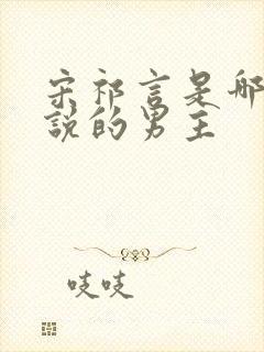 宋祁言是哪本小说的男主