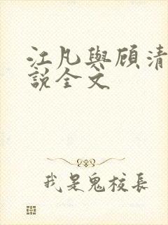 江凡与顾清雪小说全文