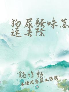 狗尿骚味怎么快速去除