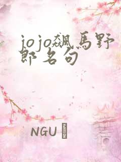 jojo飙马野郎名句