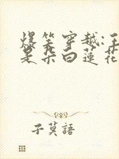 爆笑穿越:王妃是朵白莲花(小说)