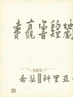 去有你的地方免费观看短剧完整版