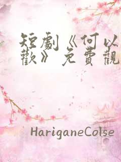 短剧《何以渡清欢》免费观看