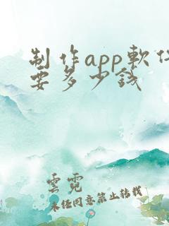 制作app软件要多少钱