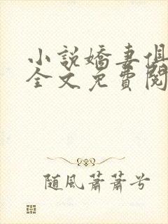 小说娇妻俱乐部全文免费阅读