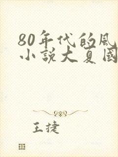 80年代的风的小说大夏国九皇子在线阅读