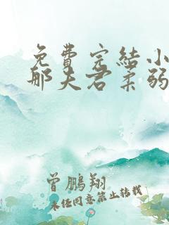 免费完结小说我那夫君柔弱不能自理