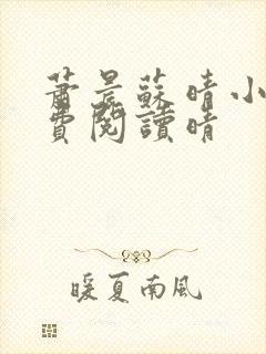 萧晨苏晴小说免费阅读晴