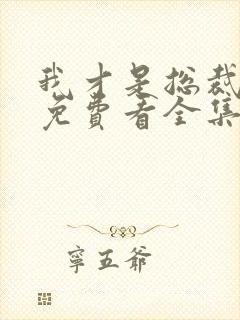 我才是总裁夫人免费看全集