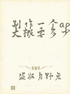 制作一个app大概要多少钱