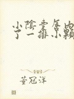 小阴囊唇内侧长了一排小颗粒