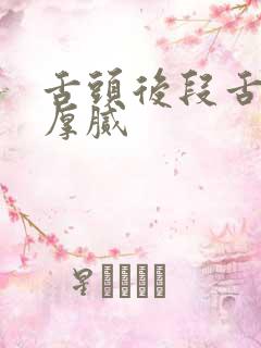 舌头后段舌苔白厚腻