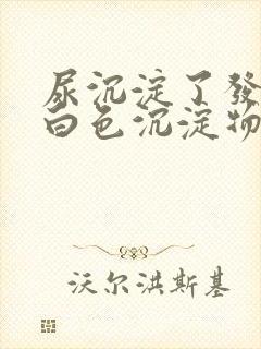 尿沉淀了发现有白色沉淀物