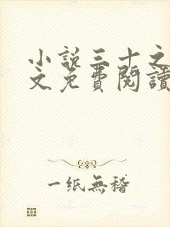 小说三十之妻全文免费阅读