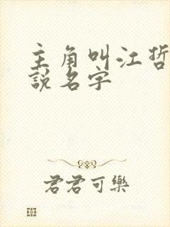 主角叫江哲的小说名字