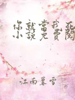 你就当我死了吧小说免费阅读