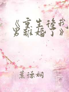 《重生后我和渣男离婚了》