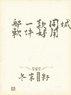 哪一款同城交友软件好用